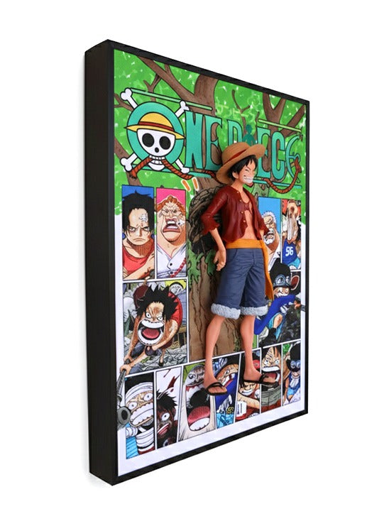 One Piece Luffy Premium 3D Wall Frame - Size 30cm×40 cm