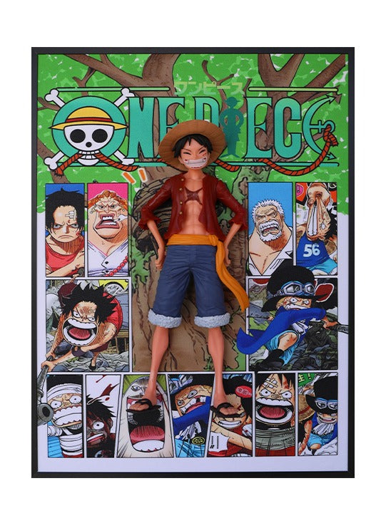 One Piece Luffy Premium 3D Wall Frame - Size 30cm×40 cm