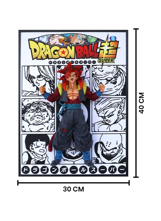 Dragon Ballz Goku 3D Wall Frame – Anime Room Decor - 30CM*40CM