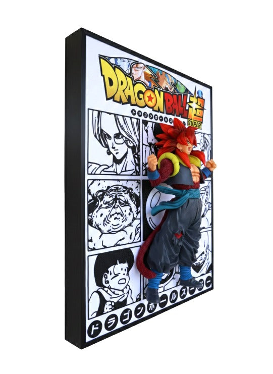 Dragon Ballz Goku 3D Wall Frame – Anime Room Decor - 30CM*40CM
