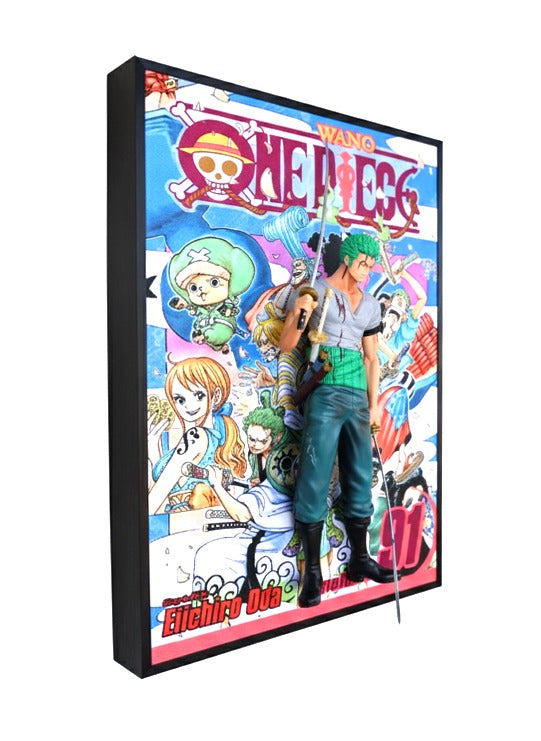 One Piece Zoro 3D Wall Frame – Anime Room Décor - 30CM*40CM
