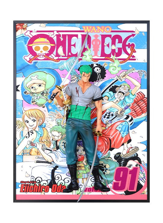 One Piece Zoro 3D Wall Frame – Anime Room Décor - 30CM*40CM