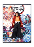 Demon Slayer Yoriichi Tsugikuni 3D Wall Frame – Anime Room Décor - Size: 30 cm×40 cm