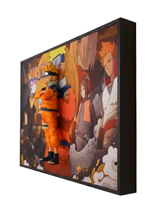 Naruto 3D Wall Frame – Anime Room Décor - Size 30 cm × 40 cm
