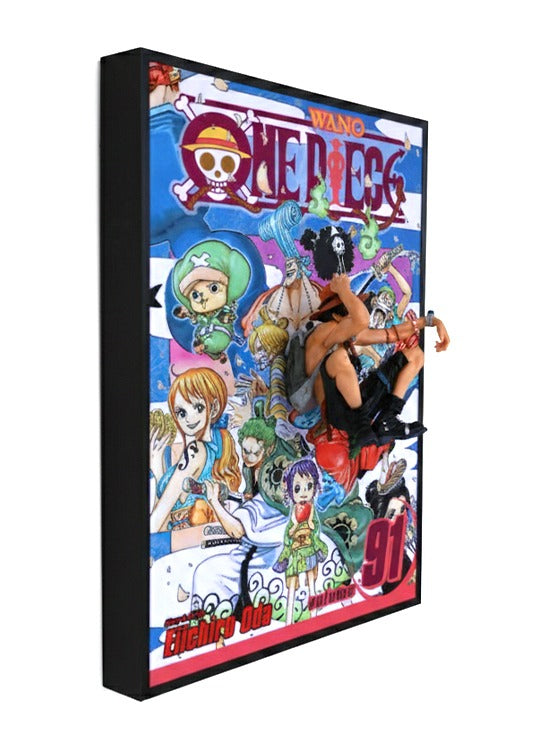 One Piece Zoro 3D Wall Frame – Anime Room Décor - Size: 30 cm × 40 cm